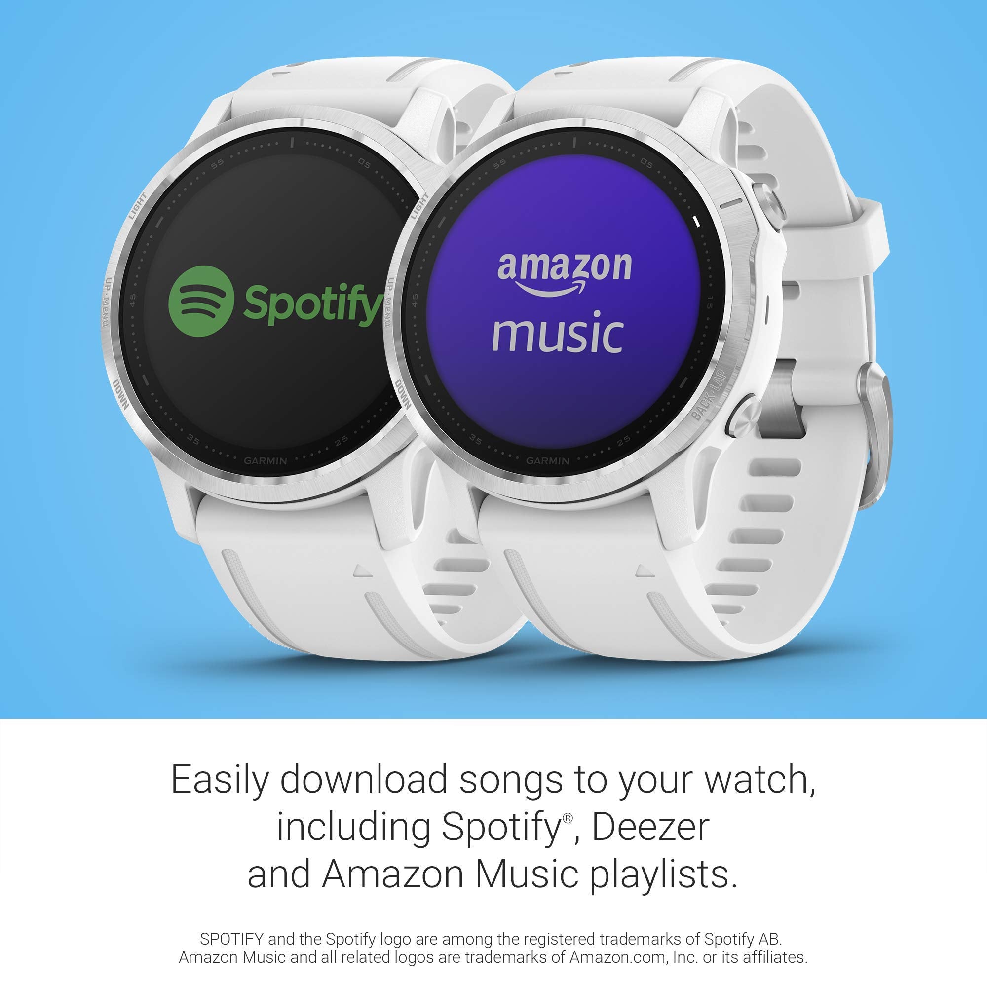 Garmin fenix 6S Smartwatch 42mm Polymer -White with White Silicone Band - 010-02159-00