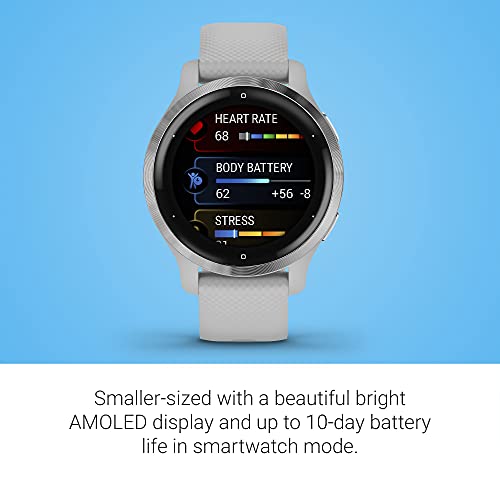 Garmin - Venu 2S GPS Smartwatch 40 mm Silver Bezel with Mist Gray Case - 010-02429-02