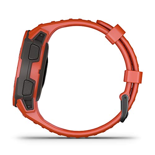 Garmin - Instinct 45mm Standard Edition Smartwatch Fiber-Reinforced Polymer - Flame Red -  010-02064-02