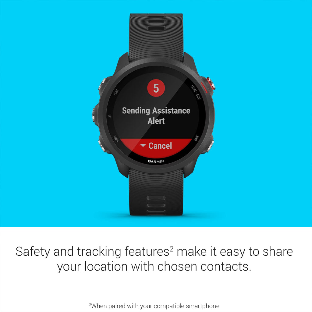 Garmin Forerunner 245 Music GPS Smartwatch - 42mm - Fiber-Reinforced Polymer - Black - 010-02120-20