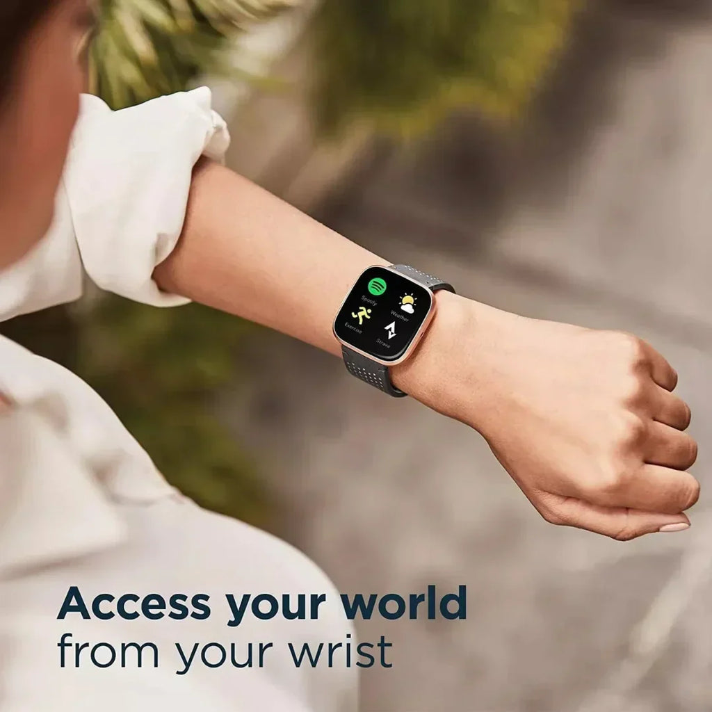 Fitbit - Versa 2 Smartwatch 40mm Aluminum - Petal/Copper Rose - FB507RGPK