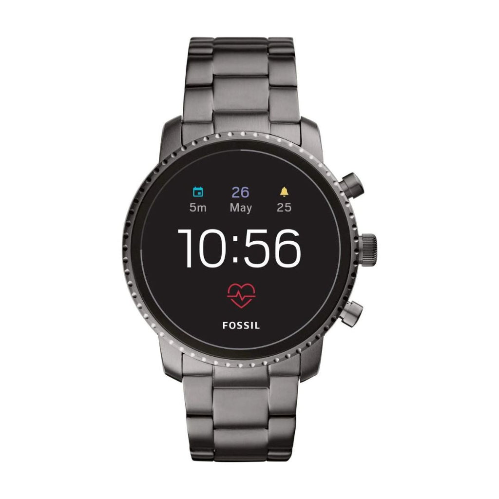Fossil - Gen 4 Explorist HR Smartwatch 45mm Stainless Steel - Smoke Gray - FTW4012