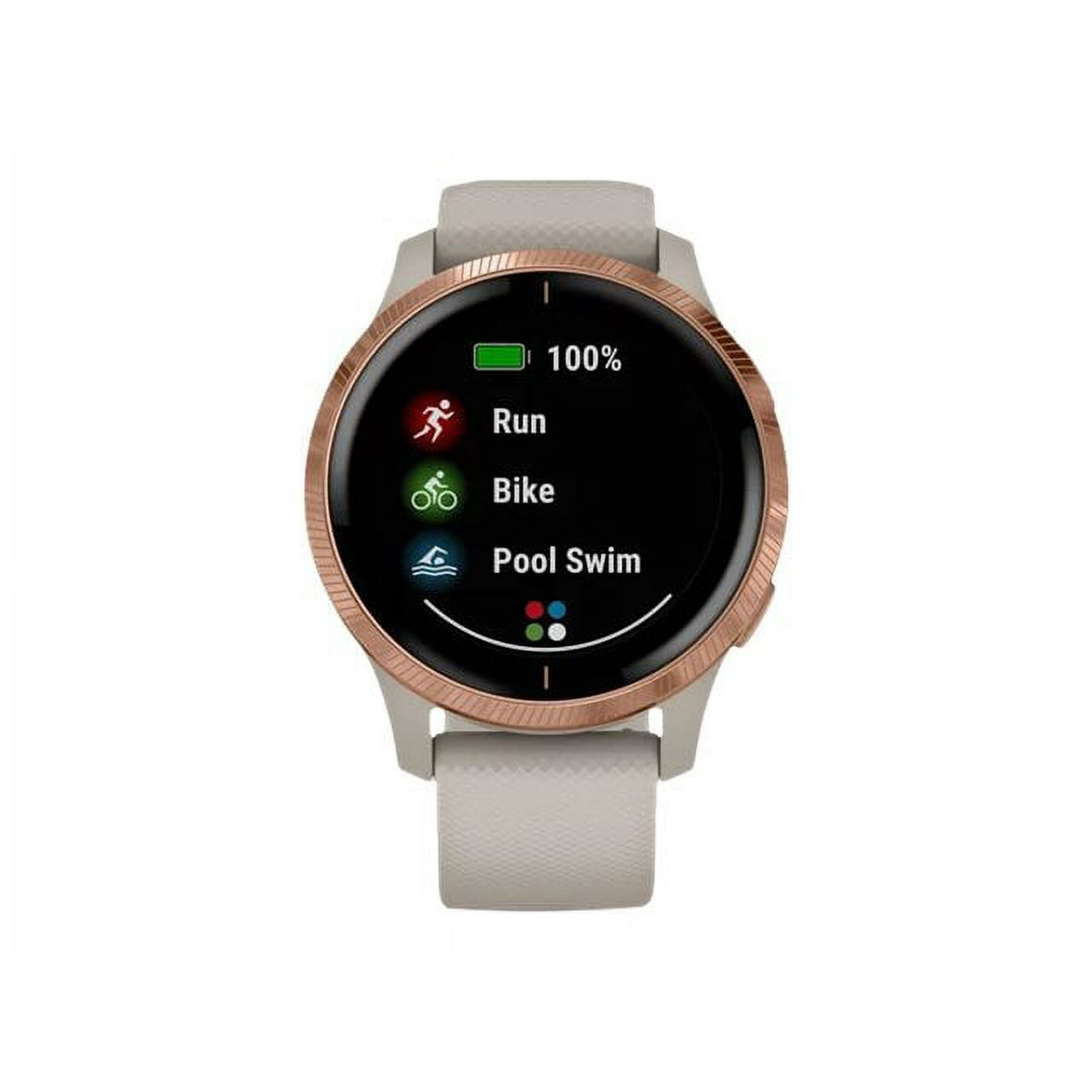 Garmin Venu GPS Smartwatch - Light Sand with Rose Gold - 010-N2173-21