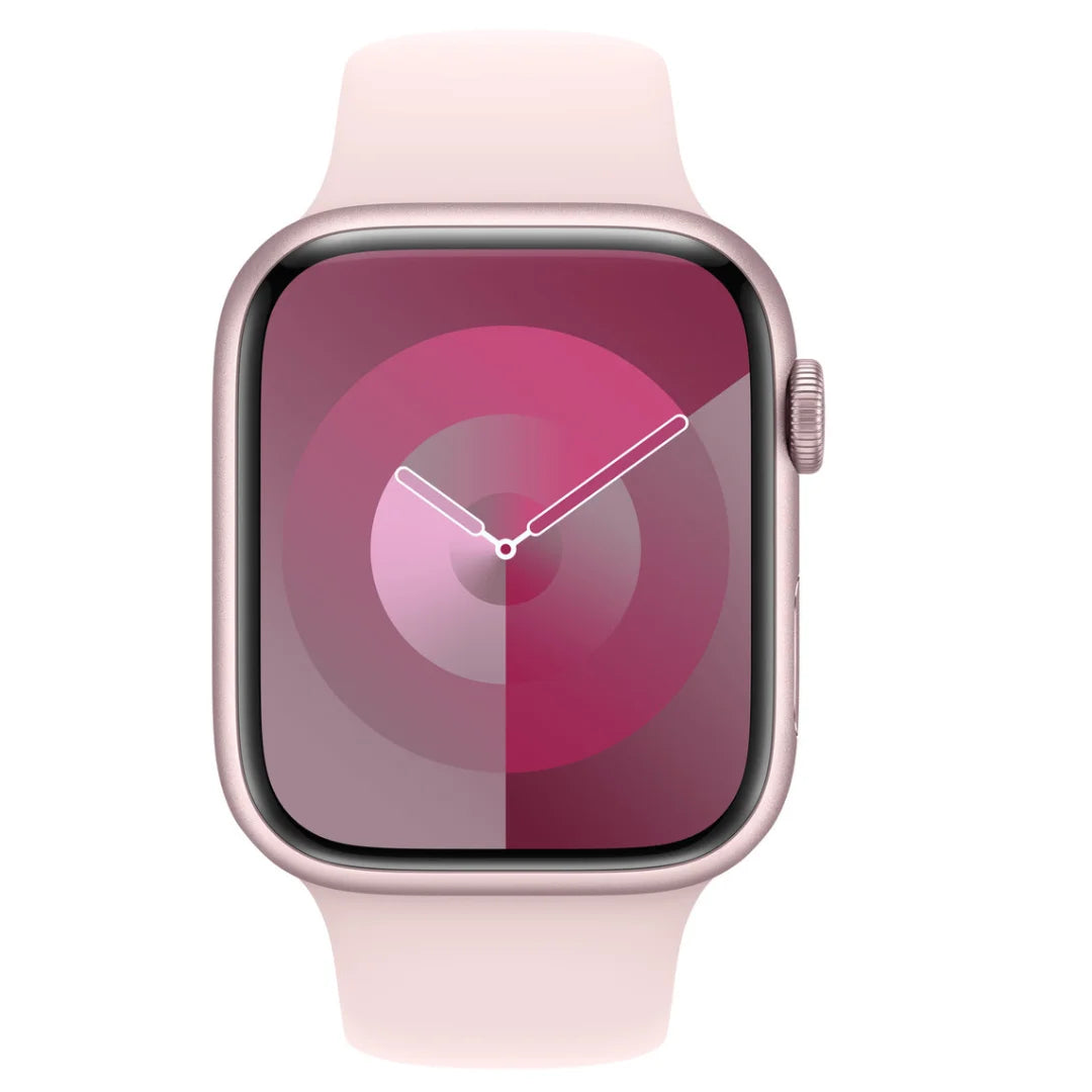 Apple Watch Series 9 (GPS + Cellular) 45mm Aluminum Case with Light Pink Sport Band - M/L - Pink - MRML3LL/A