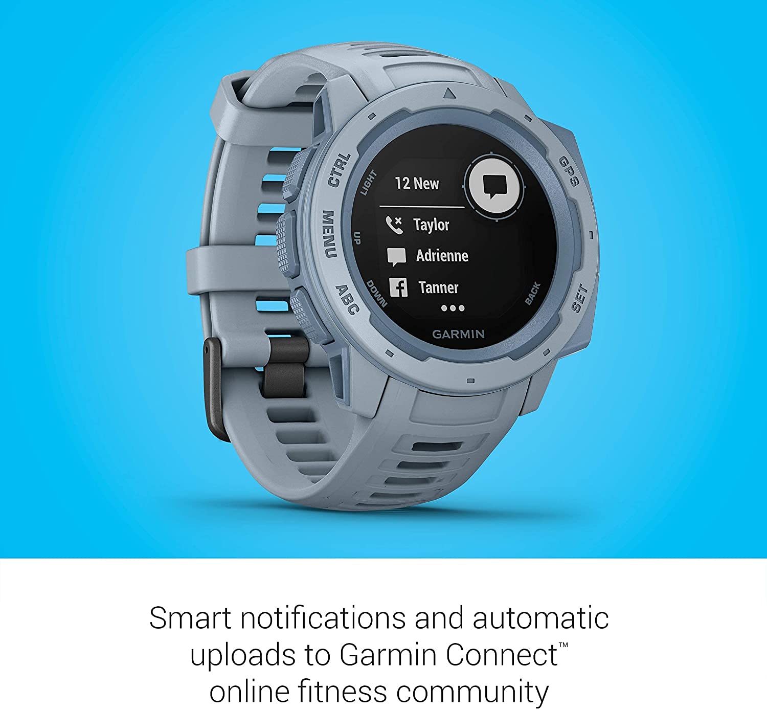 Garmin - Instinct GPS Smartwatch 45mm Fiber-Reinforced Polymer - Sea Foam - 010-02064-05