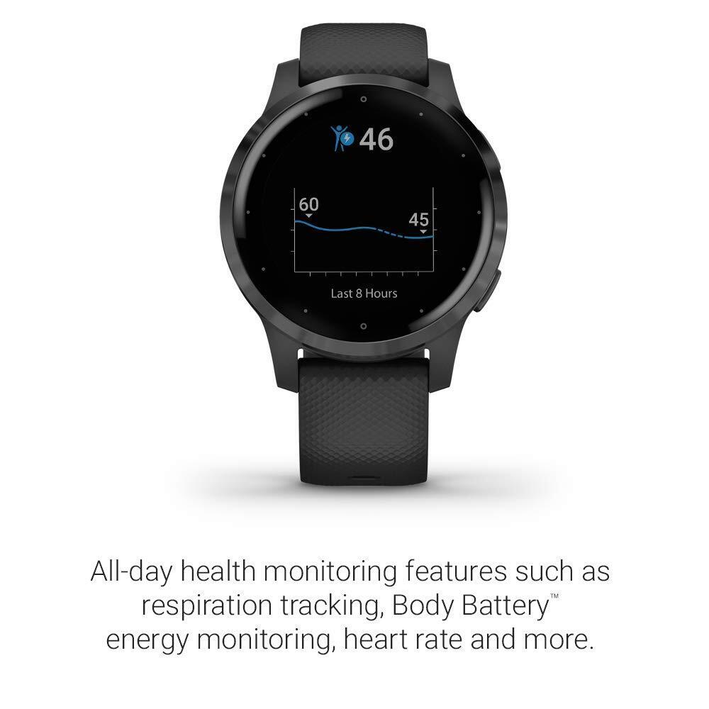 Garmin - vivoactive 4S Smartwatch 40mm Fiber-Reinforced Polymer - Slate - 010-02172-11