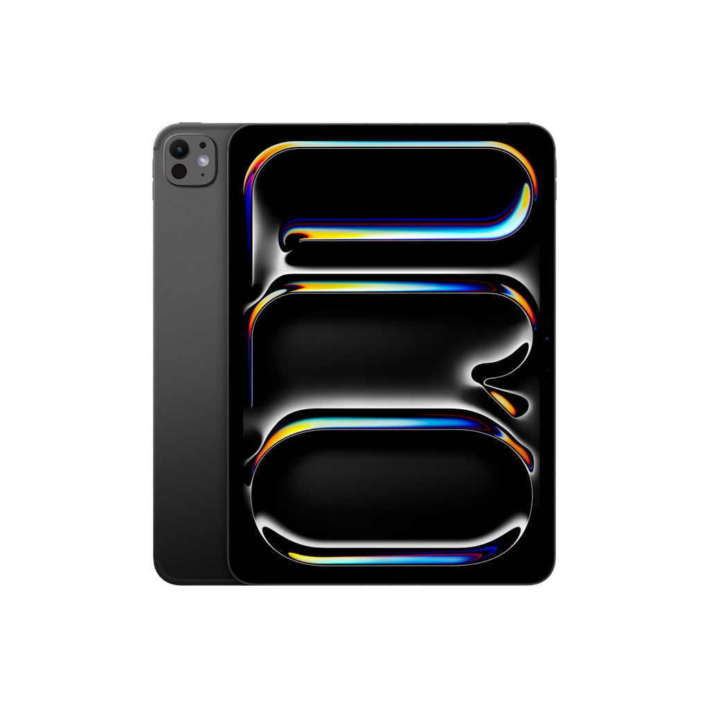 Apple - 11-inch iPad Pro M4 chip (Wi-Fi + Cellular) 256GB with Standard Glass - Space Black - MVW13LL/A