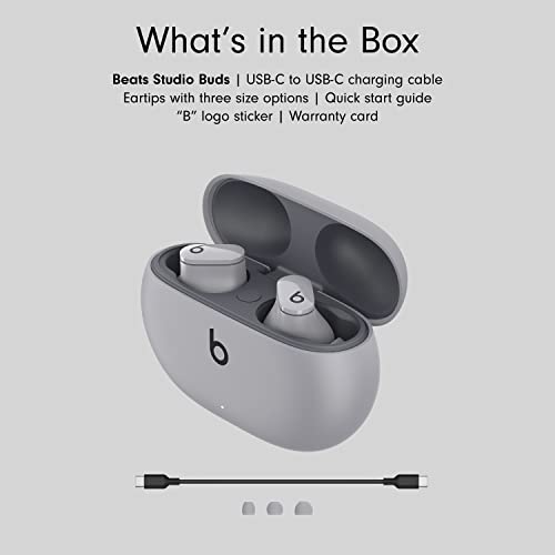 Beats Studio Buds Noise-Canceling True Wireless In-Ear Headphones - Moon Gray - MMT93LL/A