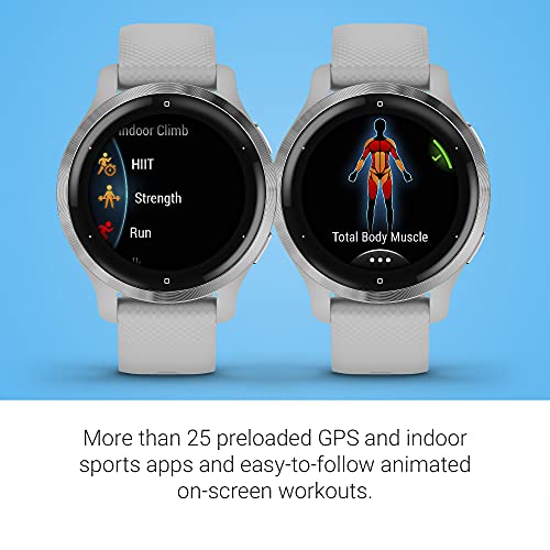 Garmin - Venu 2S GPS Smartwatch 40 mm Silver Bezel with Mist Gray Case - 010-02429-02