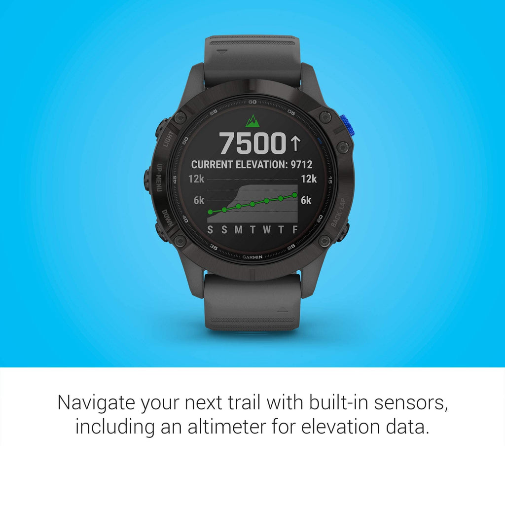 Garmin - Fenix 6 Pro Solar GPS Smartwatch 47mm Fiber-Reinforced Polymer - Black -  010-02410-10