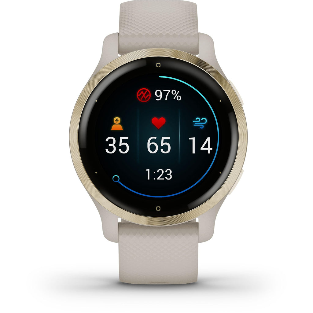 Garmin - Venu 2S GPS Smartwatch 40 mm Light Gold Bezel Light Sand Case - 010-02429-01