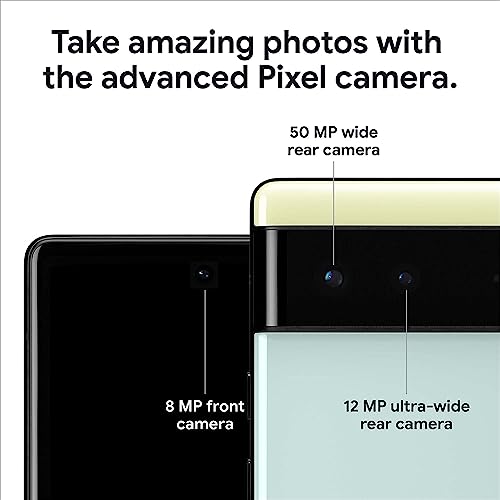 Google Pixel 6 ? 5G Android Phone - Unlocked Smartphone with Wide and Ultrawide Lens - 256GB - Stormy Black