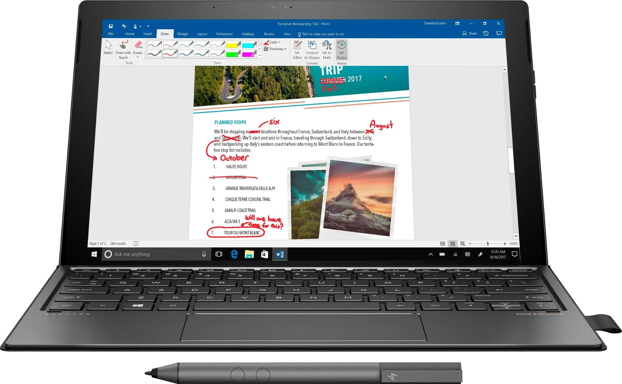 HP Spectre x2 2-in-1 12.3" Touch-Screen Laptop - i7-7560U - 8GB RAM - Intel 360GB SSD - 12-C012DX