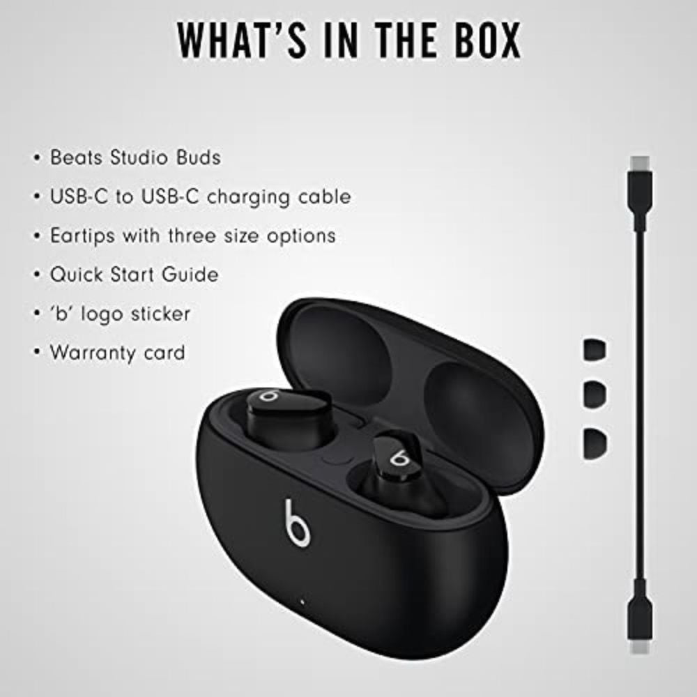 Beats Studio Buds Totally Wireless Noise Cancelling Earbuds - Black - MJ4X3LL/A