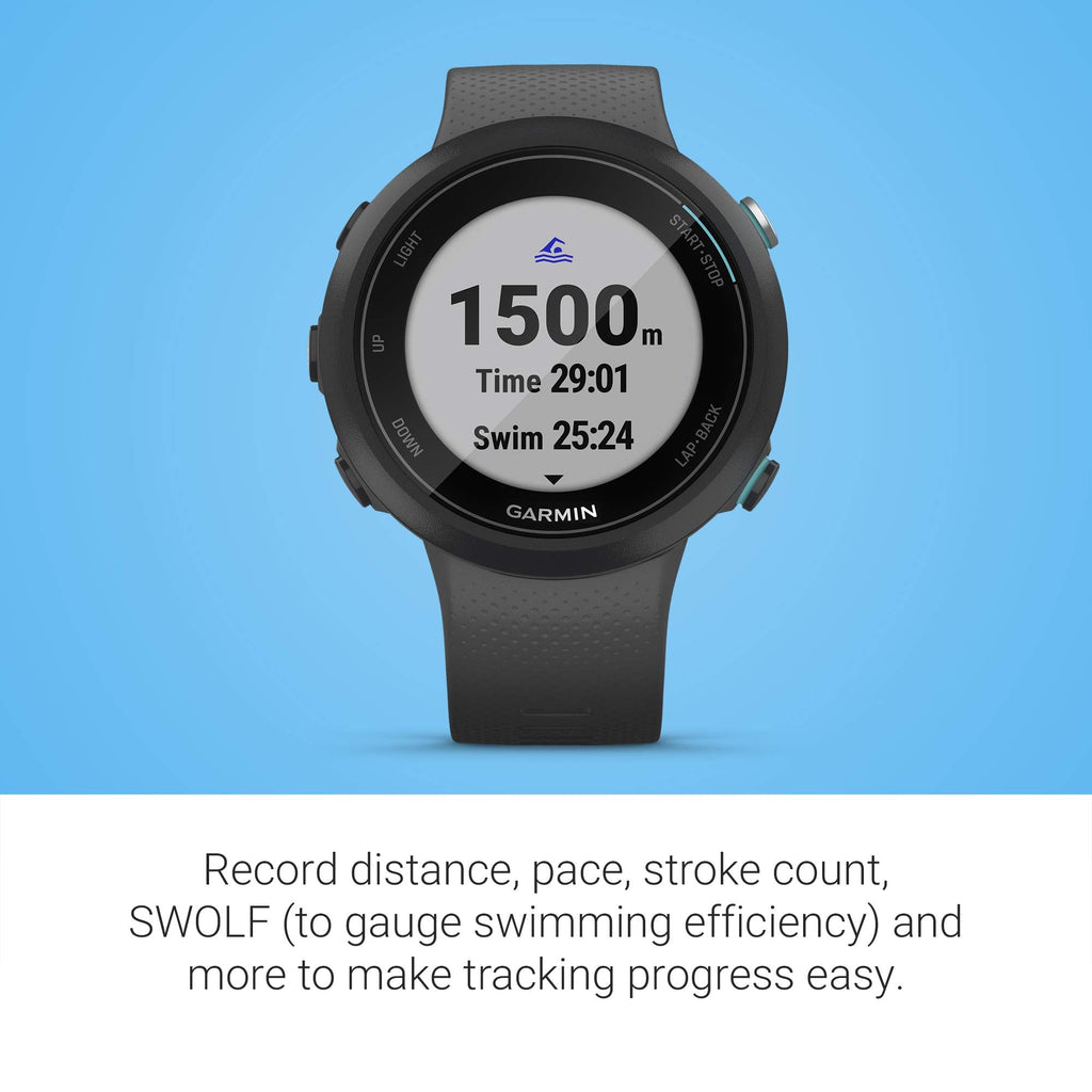 Garmin - Swim 2 Smartwatch 42mm Fiber-Reinforced Polymer - Slate - 010-02247-00