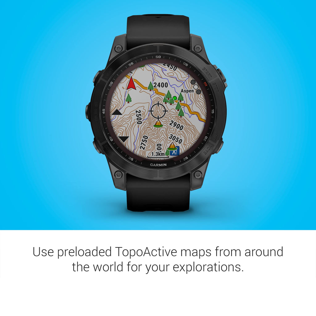 Garmin fenix 7 Solar GPS Smartwatch 47mm - Slate Gray - 010-02540-10
