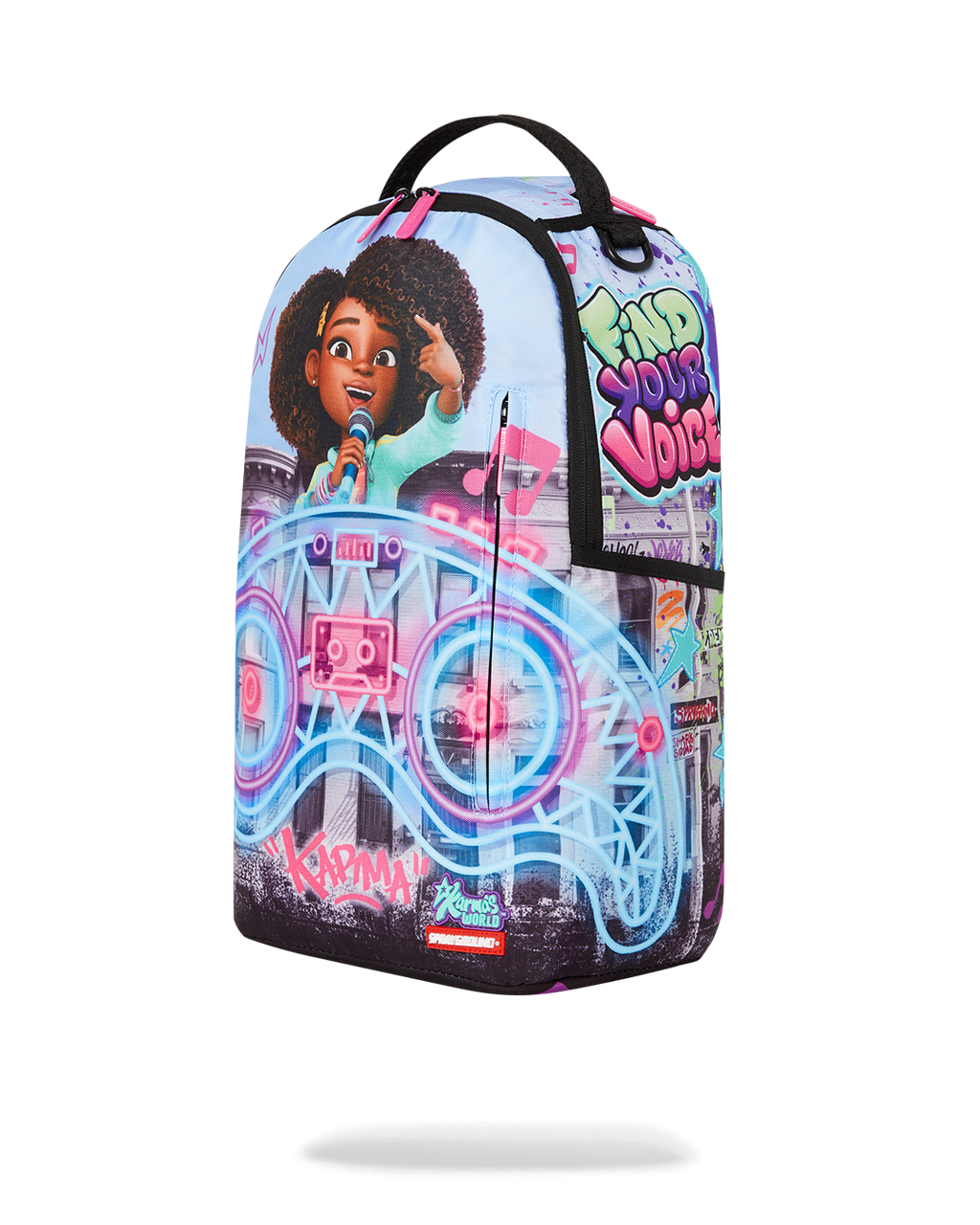 KARMA'S WORLD TURN UP THE VOLUME BACKPACK