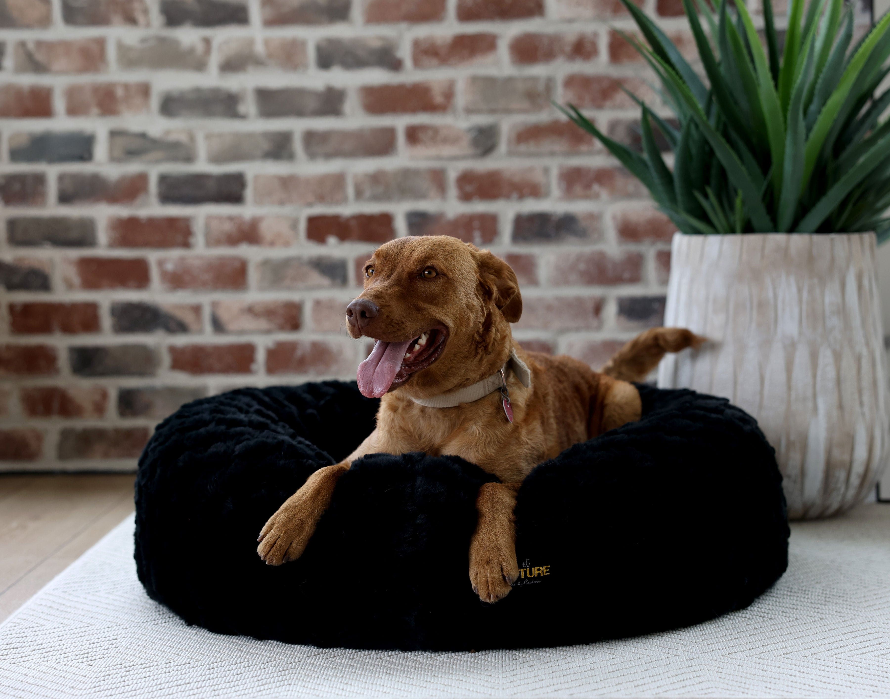 Black Crinkle Pet Bed COVER ONLY