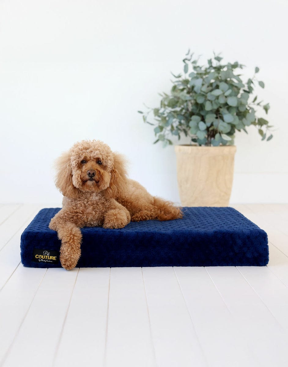 Blue Honeycomb Pet Crate Pad COVER ONLY