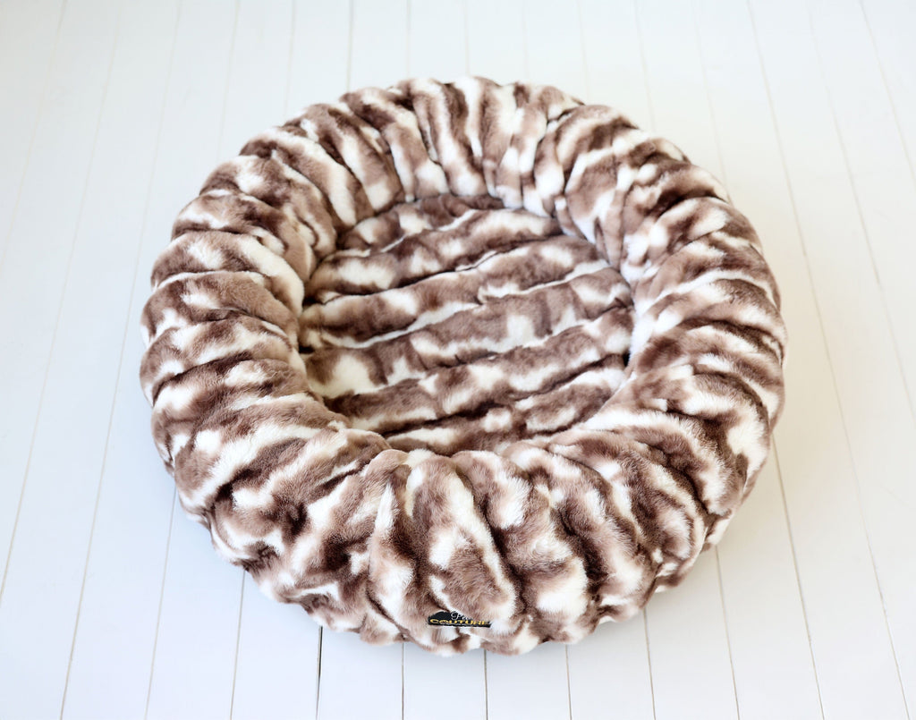 Cloudy Day Brown Pet Bed COVER ONLY