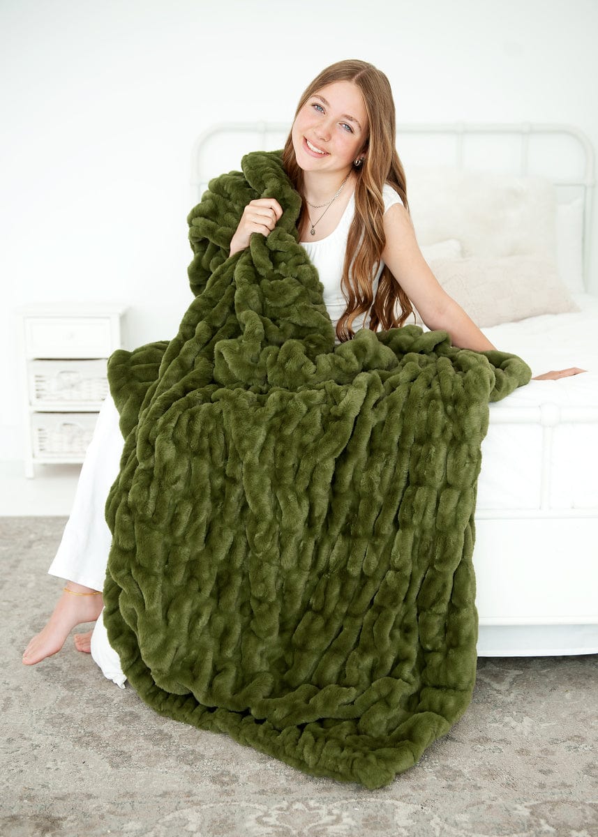 Hugs Camp Green Blanket