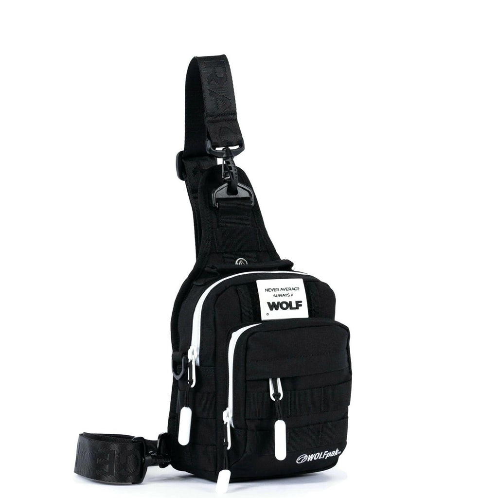 4L Mini Tactical Sling Bag Alpha Black White Accent