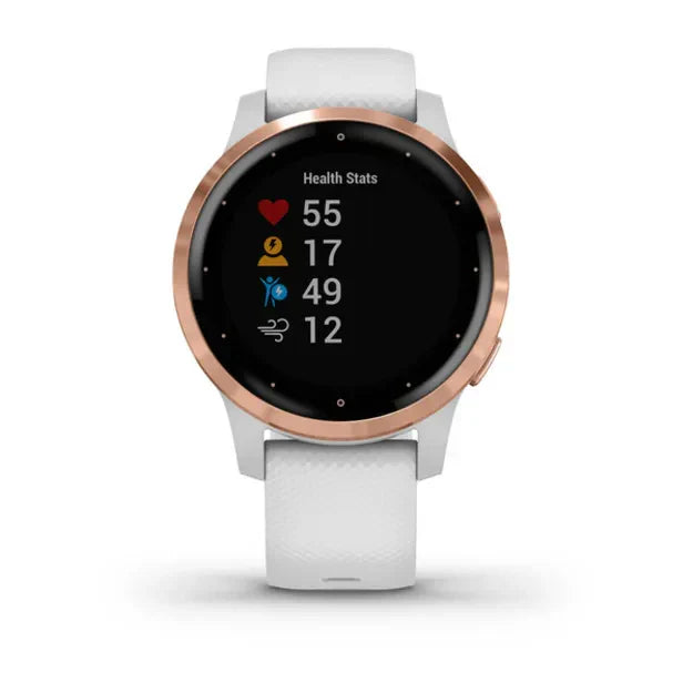 Garmin - vivoactive 4S Smartwatch 40mm Fiber-Reinforced Polymer - Rose Gold - 010-02172-21
