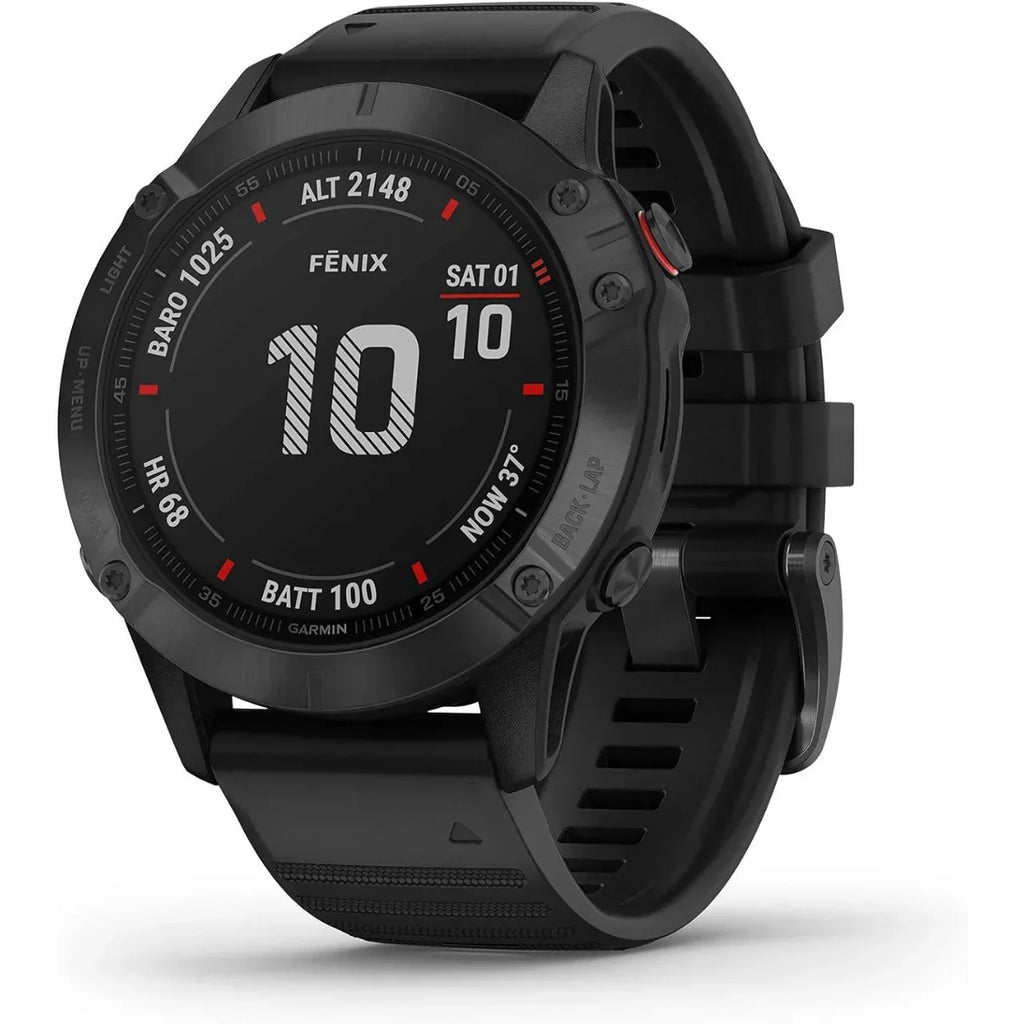 Garmin - f?nix 6 Pro GPS Smartwatch 47mm Fiber-Reinforced Polymer - Black (010-02158-01)