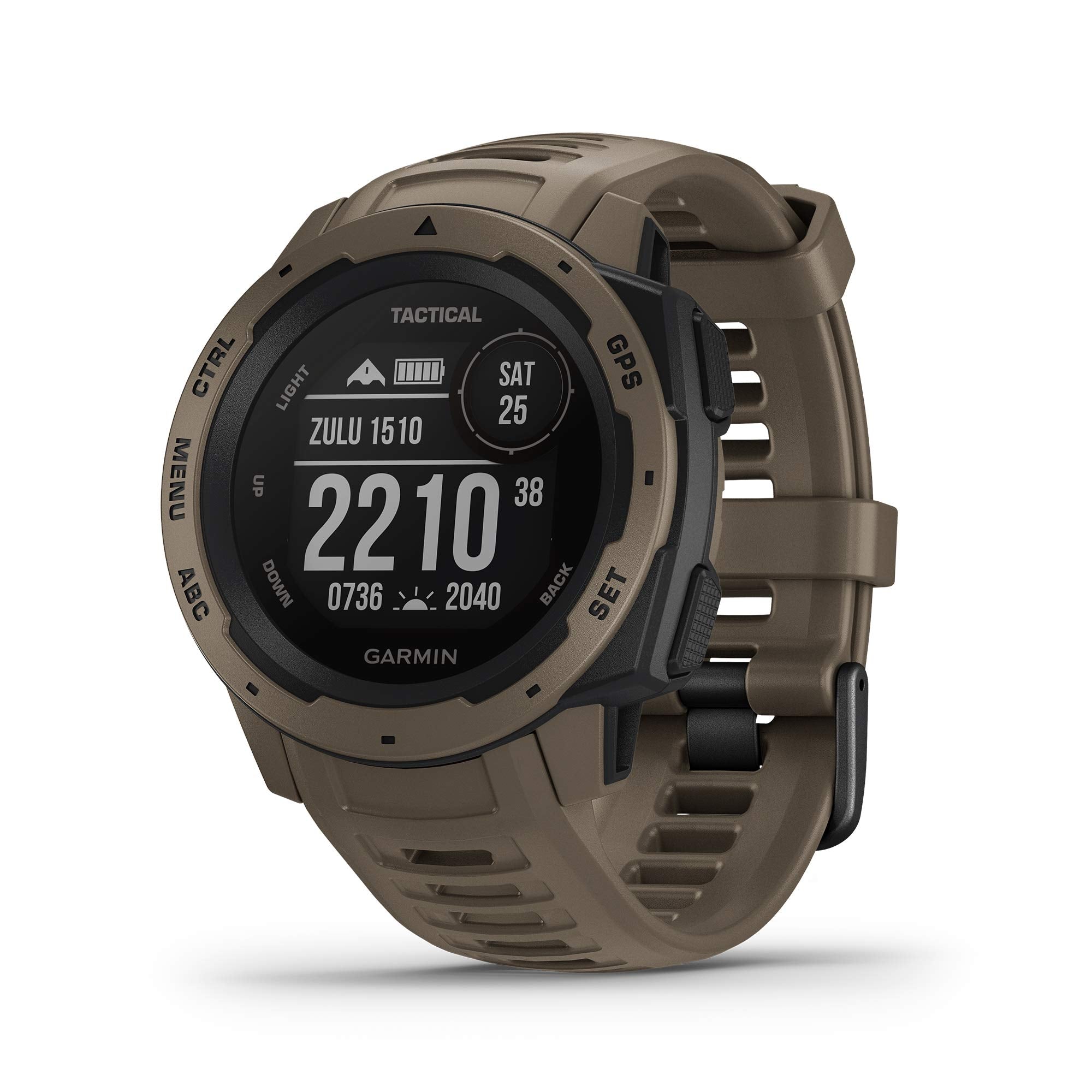 Garmin Instinct Tactical, Rugged GPS Watch, Tan - 010-02064-71