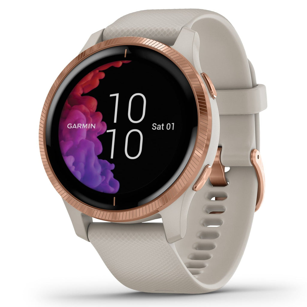 Garmin Venu GPS Smartwatch - Light Sand with Rose Gold - 010-N2173-21