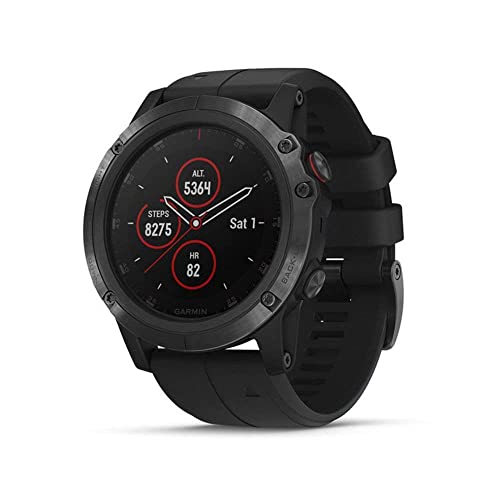 Garmin Fenix 5X Plus 51mm GPS Multisport Watch Black Case and Black Band - 010-01989-00