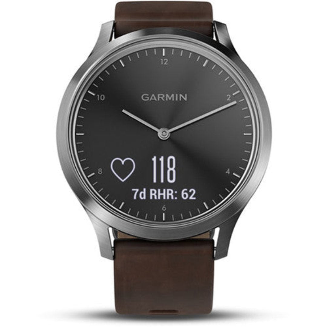 Garmin vivomove HR Premium Hybrid Smartwatch - Silver - 010-01850-14
