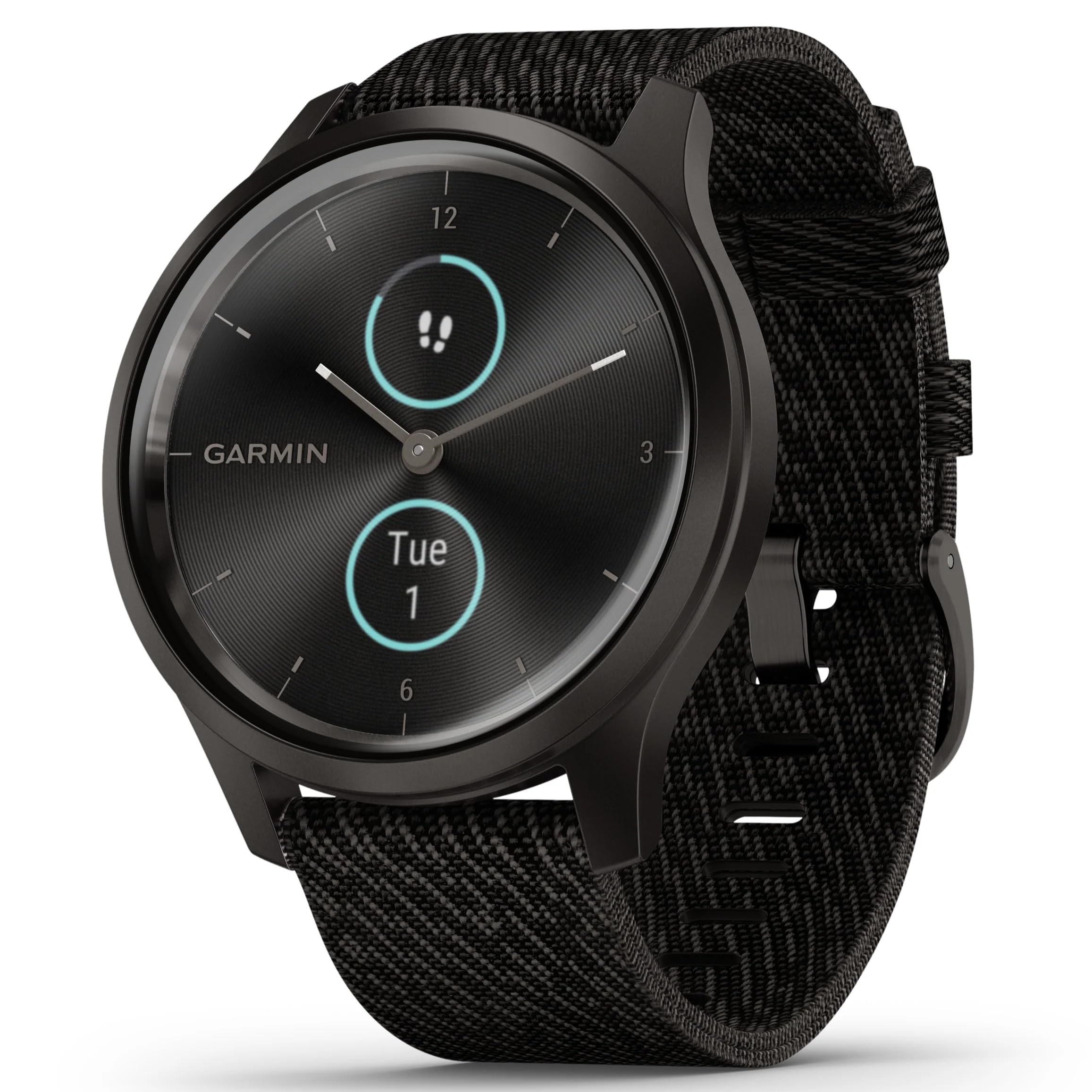 Garmin vivomove Style Hybrid Smartwatch 42mm Aluminum Graphite With Black - 010-02240-03