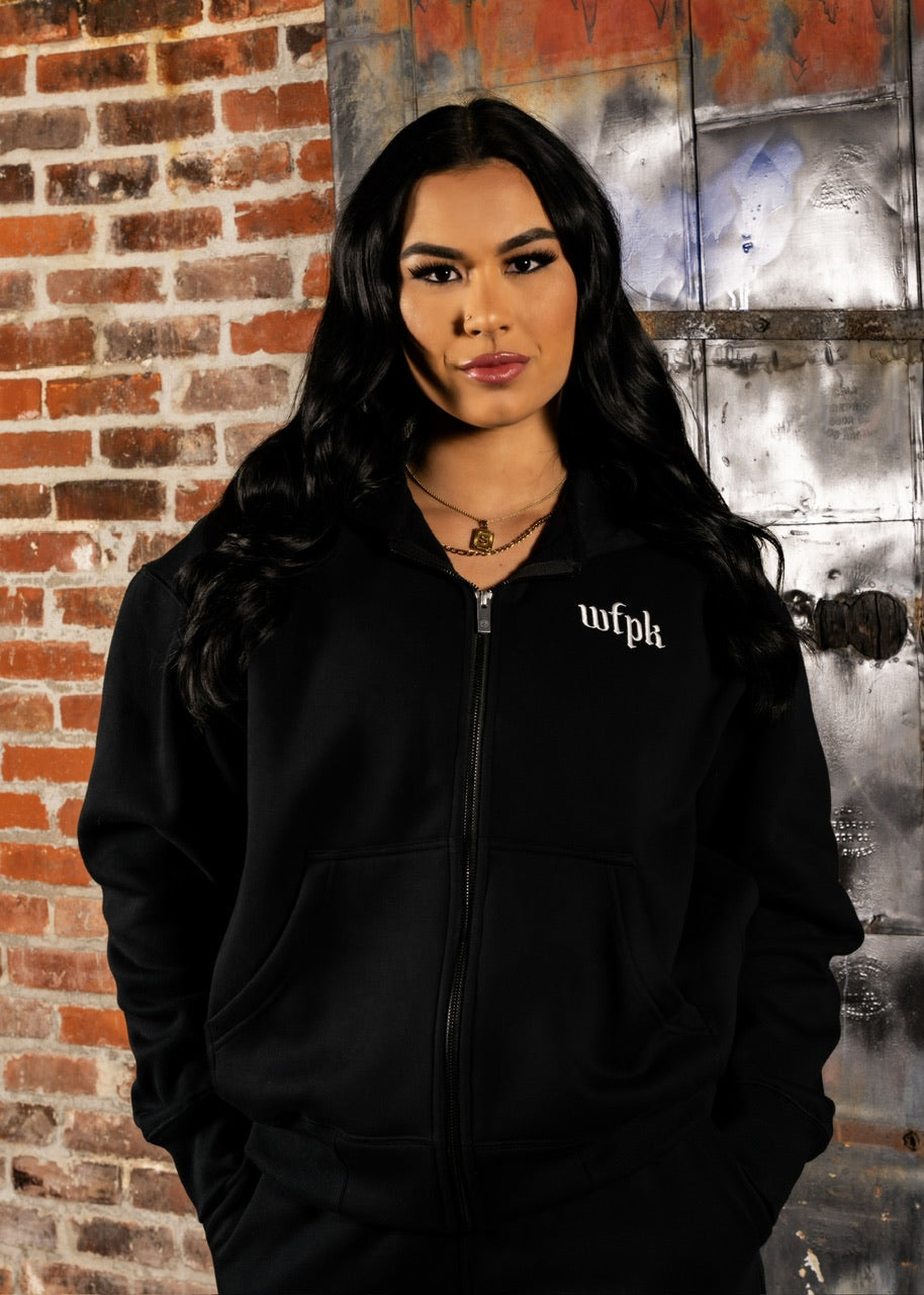 Gothic Black Full Zip Hoodie (SALE)