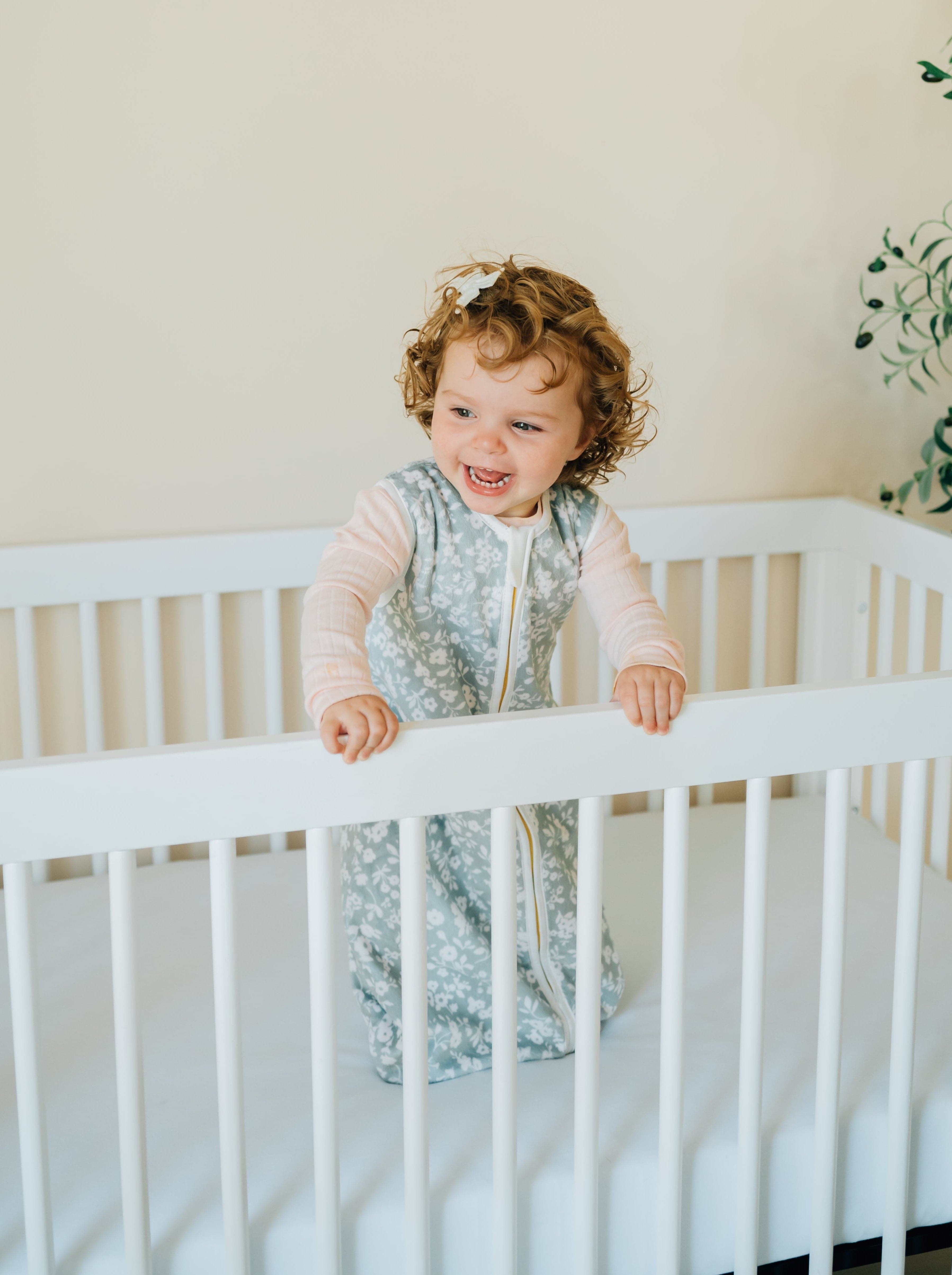 Dainty Floral Sage Wearable Minky Blanket