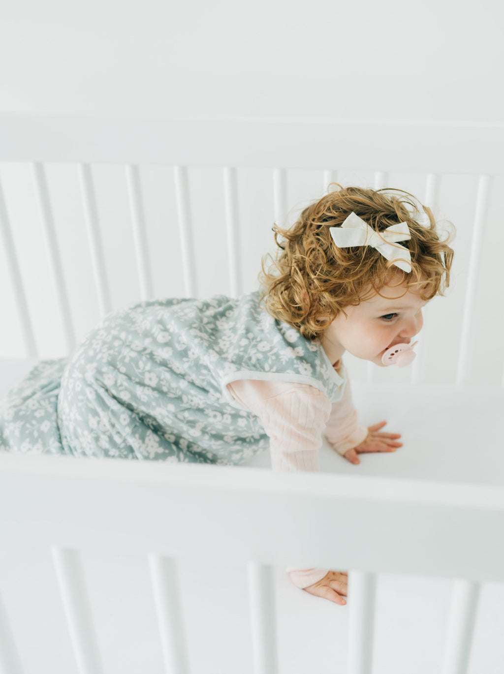 Dainty Floral Sage Wearable Minky Blanket