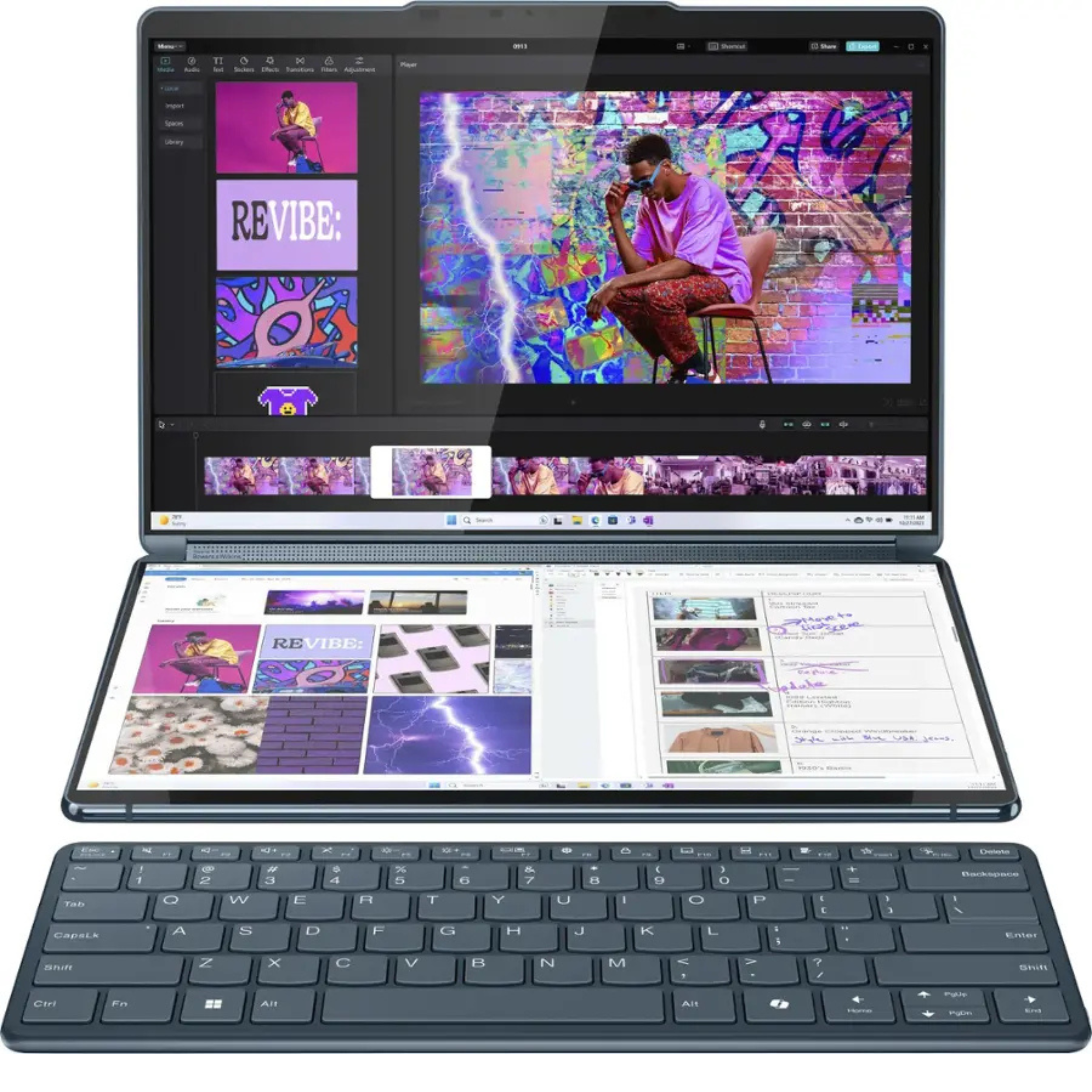 Lenovo Yoga Book 9 13IMU9 - 2.8K Touch - Ultra7-155U - 16GB RAM - 1TB SSD - Blue-W/All Accessories