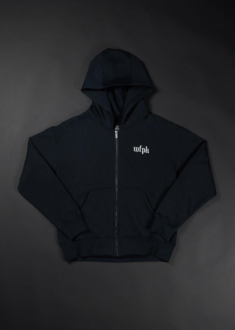 Gothic Black Full Zip Hoodie (SALE)