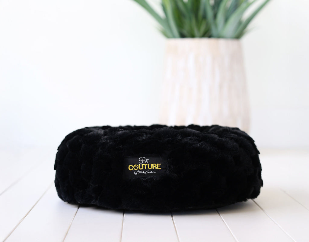 Black Crinkle Pet Bed