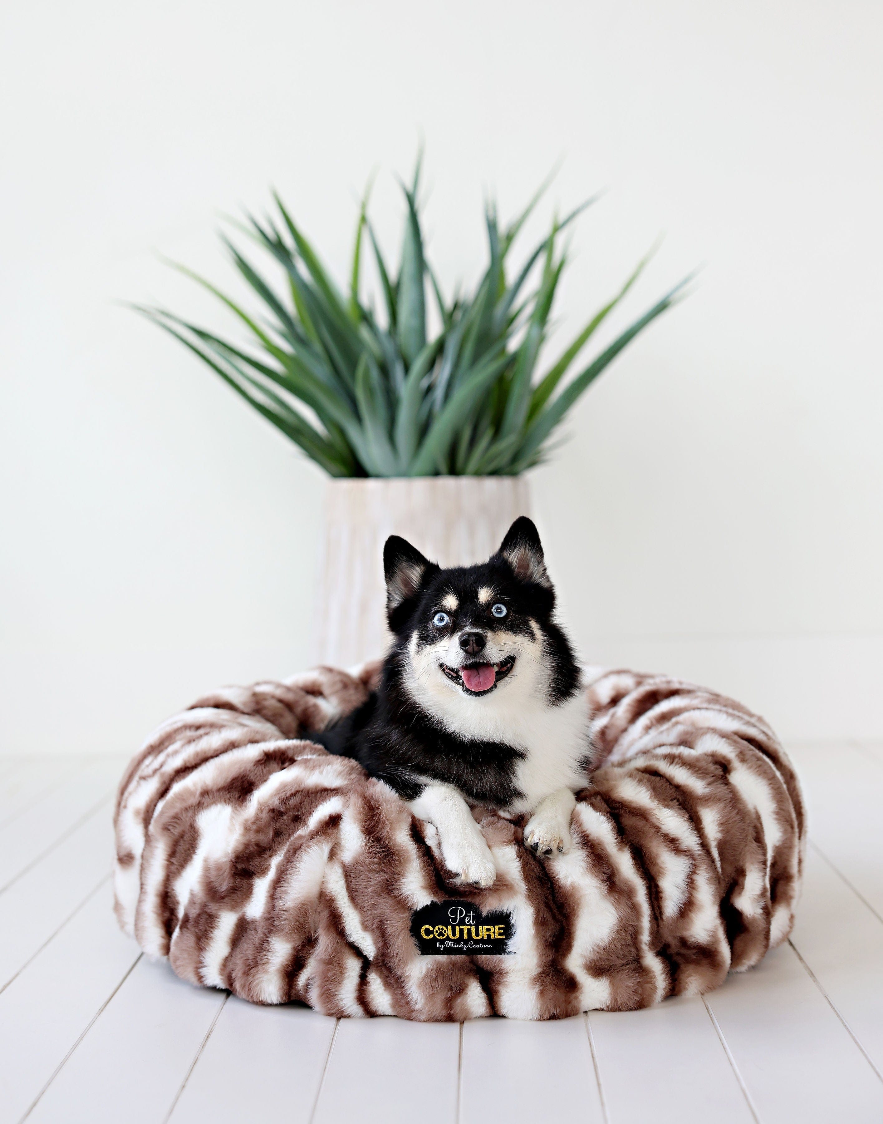 Cloudy Day Brown Pet Bed COVER ONLY