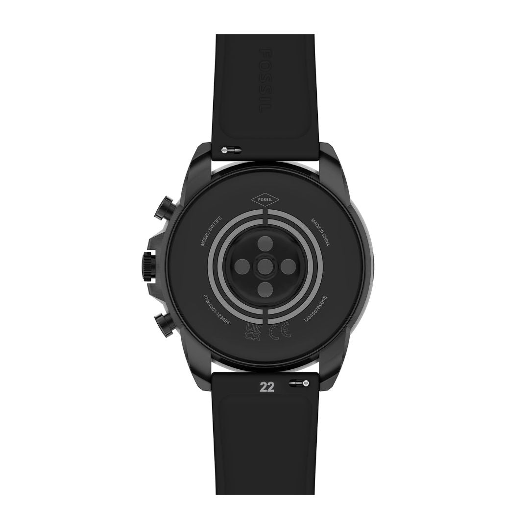 Fossil - Gen 6 Smartwatch 44mm Black Silicone - Black - FTW4061V