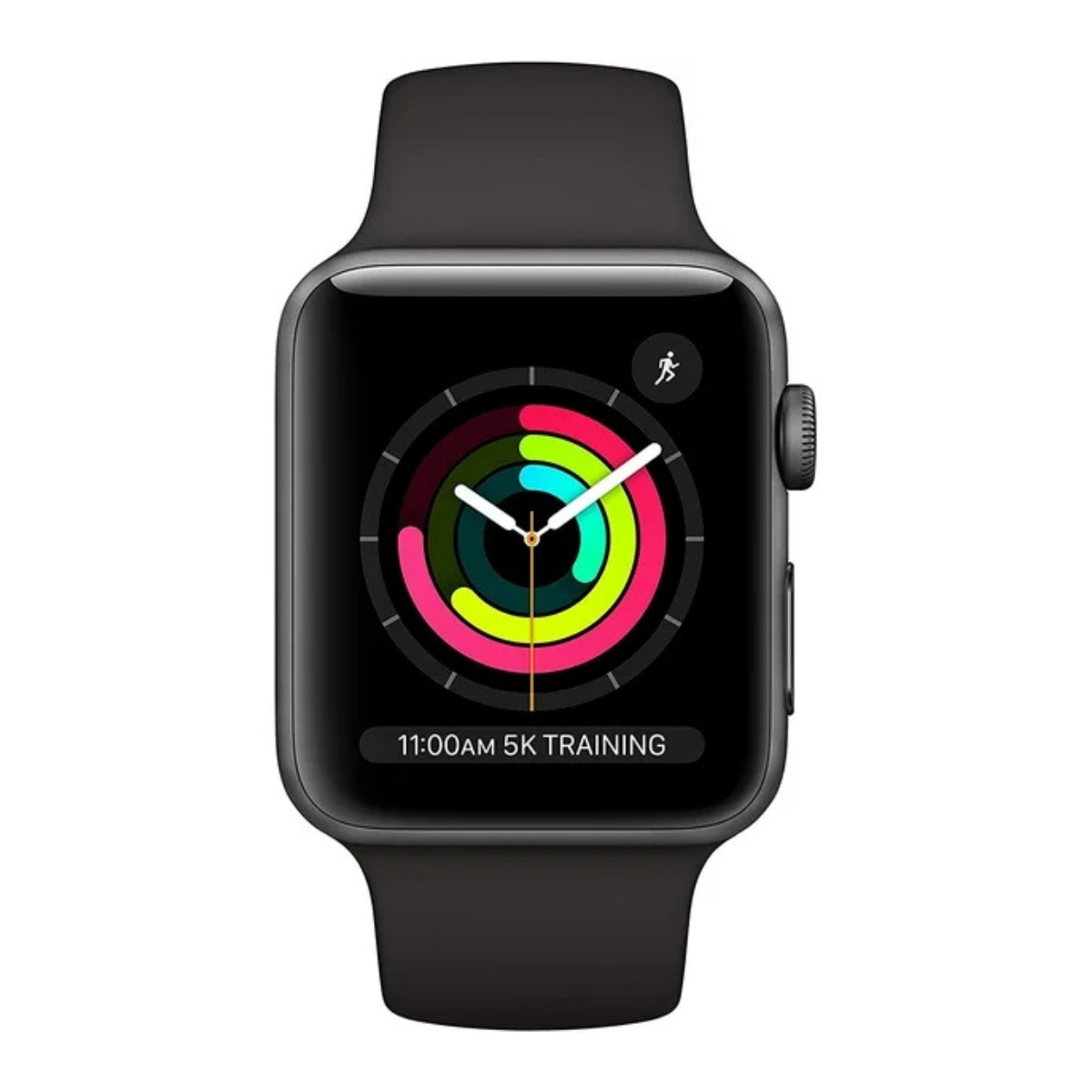 Apple Watch Series 3 GPS 38mm Space Gray - Black Sport Band - MTF02LL/A