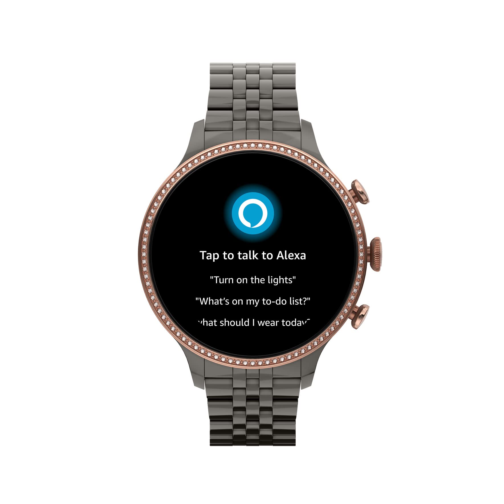 Fossil - Gen 6 Smartwatch 42mm Gunmetal Stainless Steel - Gunmetal/Rose Gold - FTW6078V