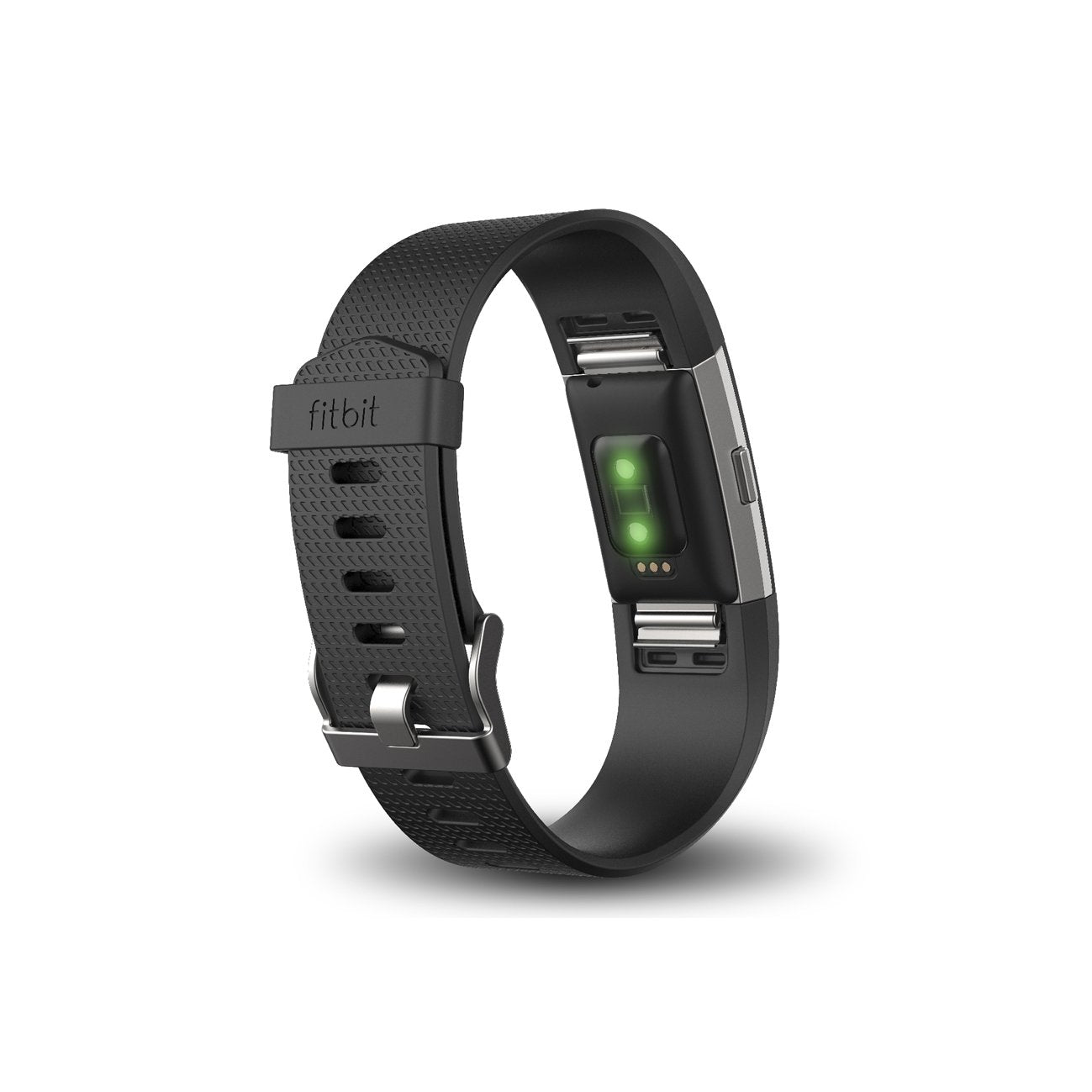 Fitbit Charge 2 Heart Rate + Fitness Wristband, Special Edition, Gunmetal (Black), Large - FB407GMBKL