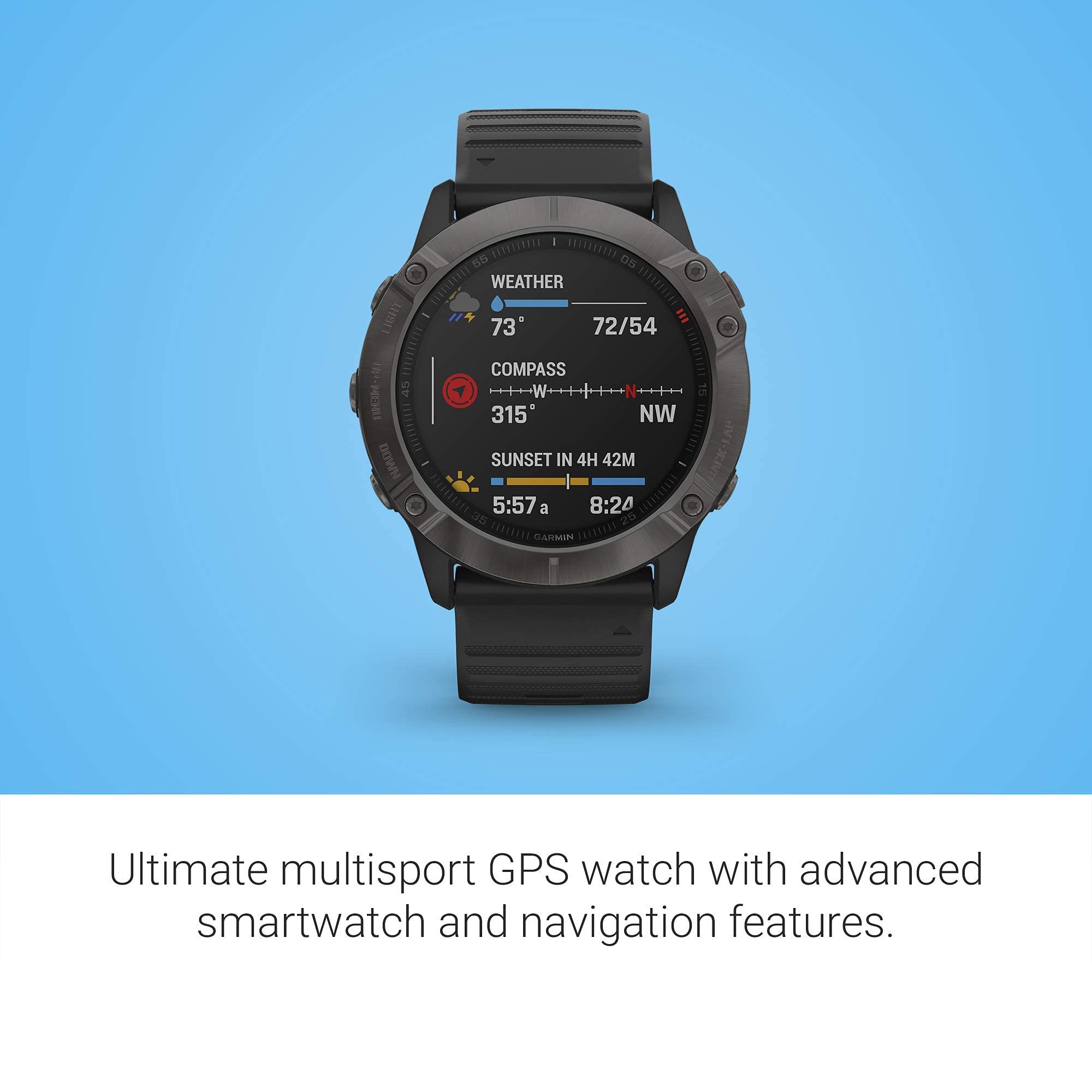 Garmin Fenix 6x Sapphire Smartwatch 51mm Black - 010-02157-10
