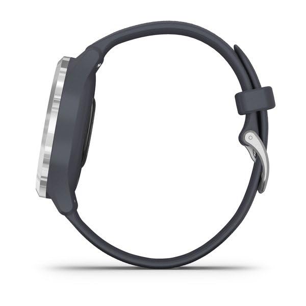 Garmin vivomove 3s Hybrid Smartwatch Silver with Granite Blue Bnad - 010-02238-00