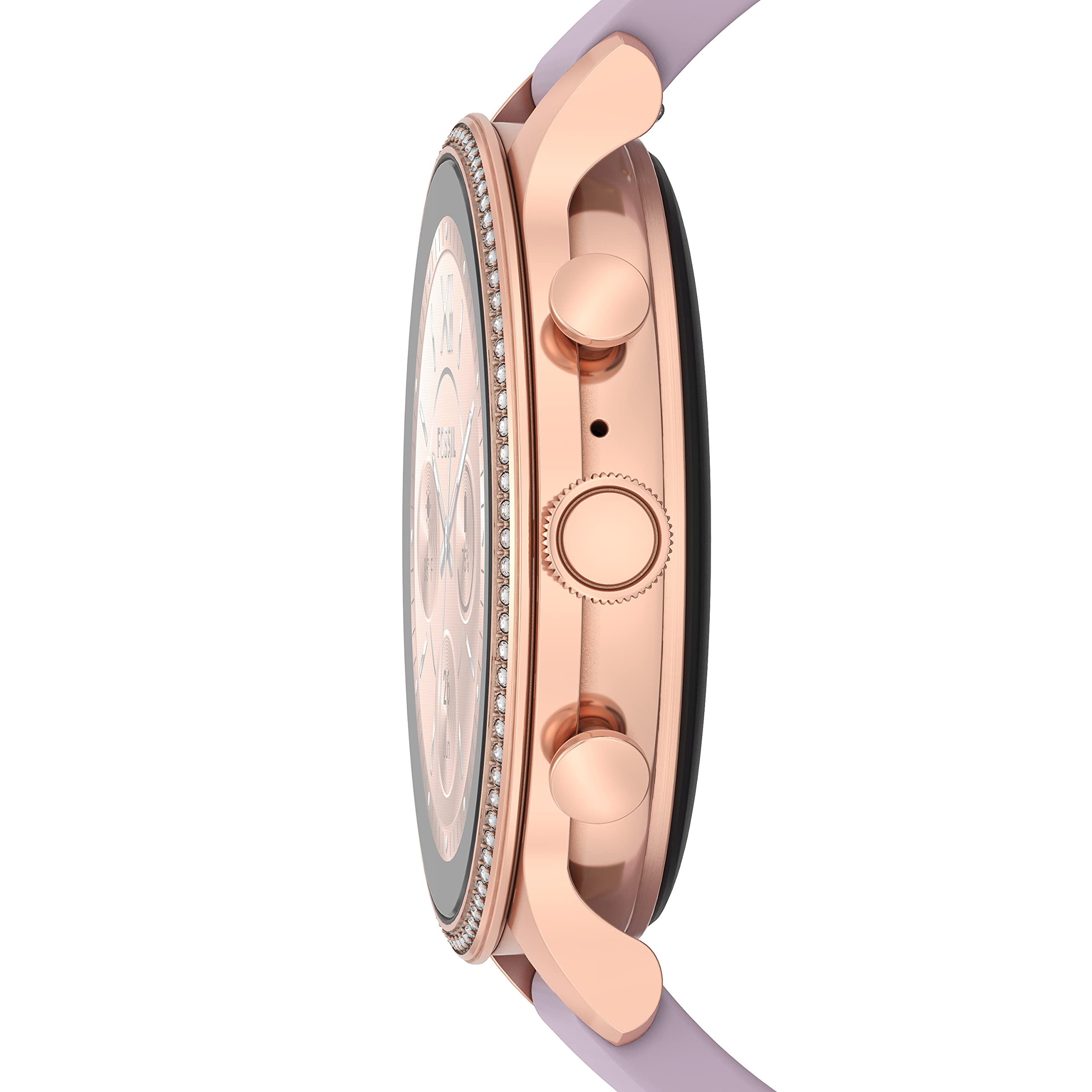 Fossil - Gen 6 Smartwatch 42mm Purple Silicone - Rose Gold - FTW6080V