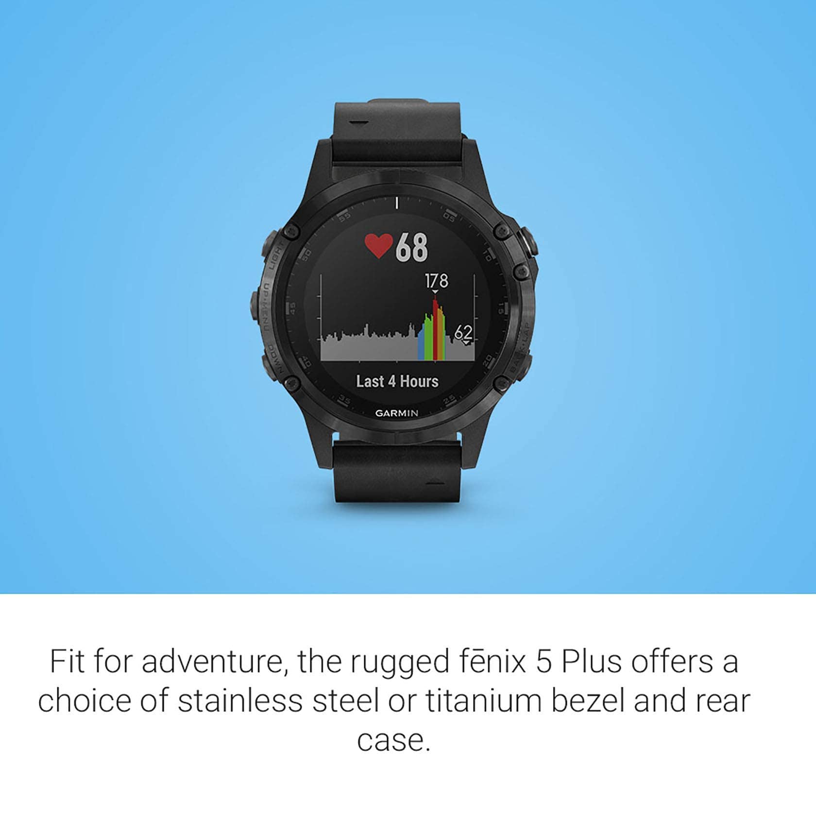 Garmin - f?nix 5 Plus Sapphire 47mm - Black - 010-01988-06