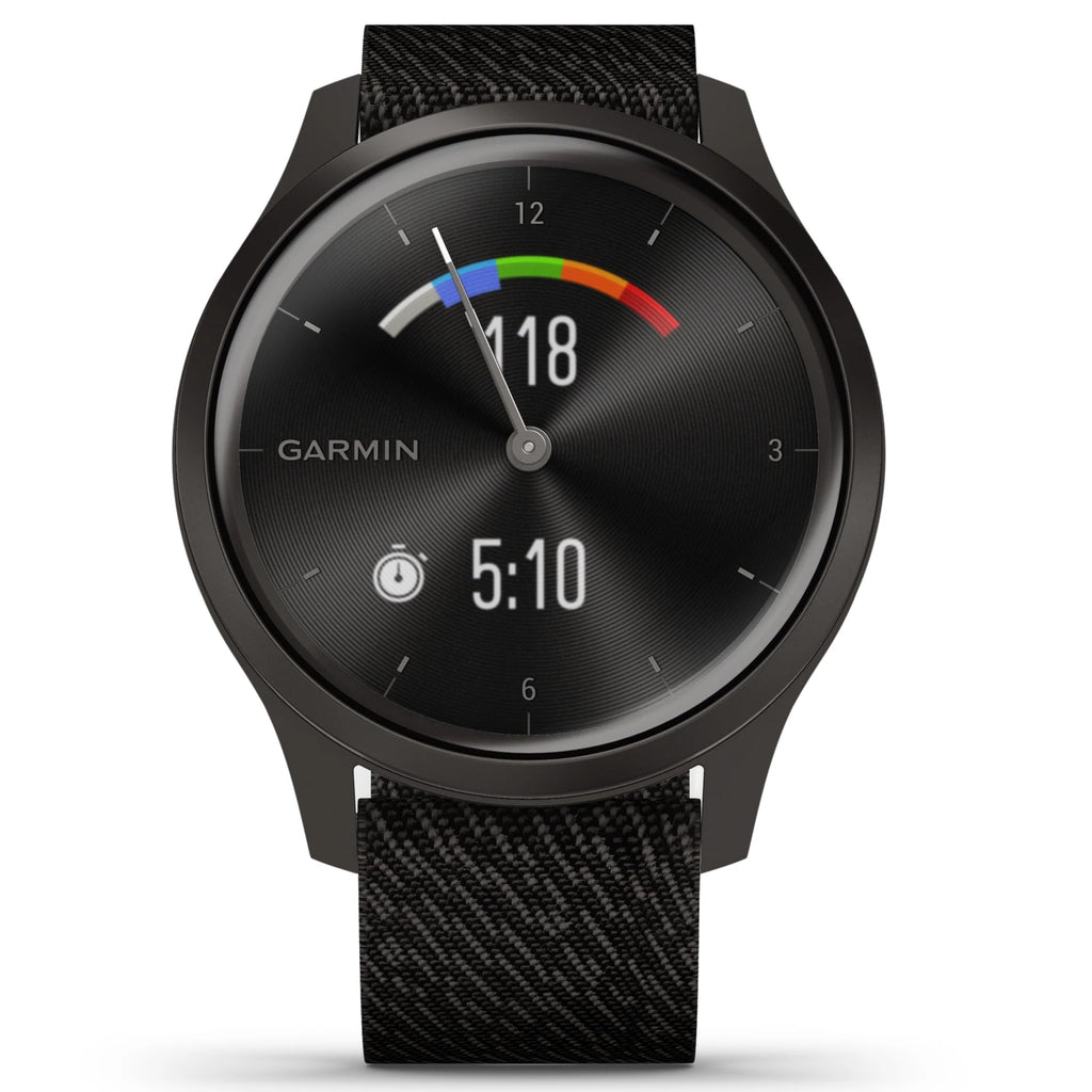 Garmin vivomove Style Hybrid Smartwatch 42mm Aluminum Graphite With Black - 010-02240-03