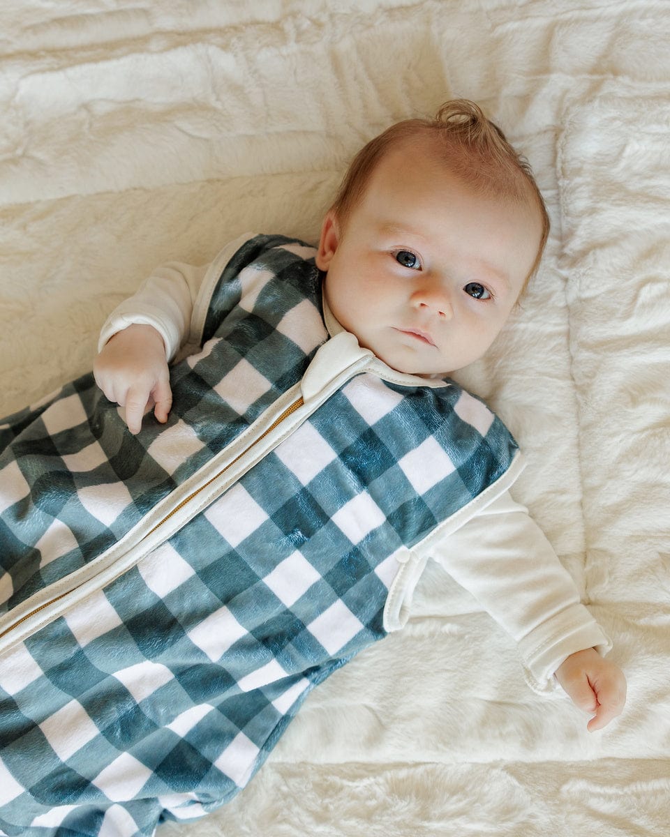 Balsam Gingham Wearable Minky Blanket